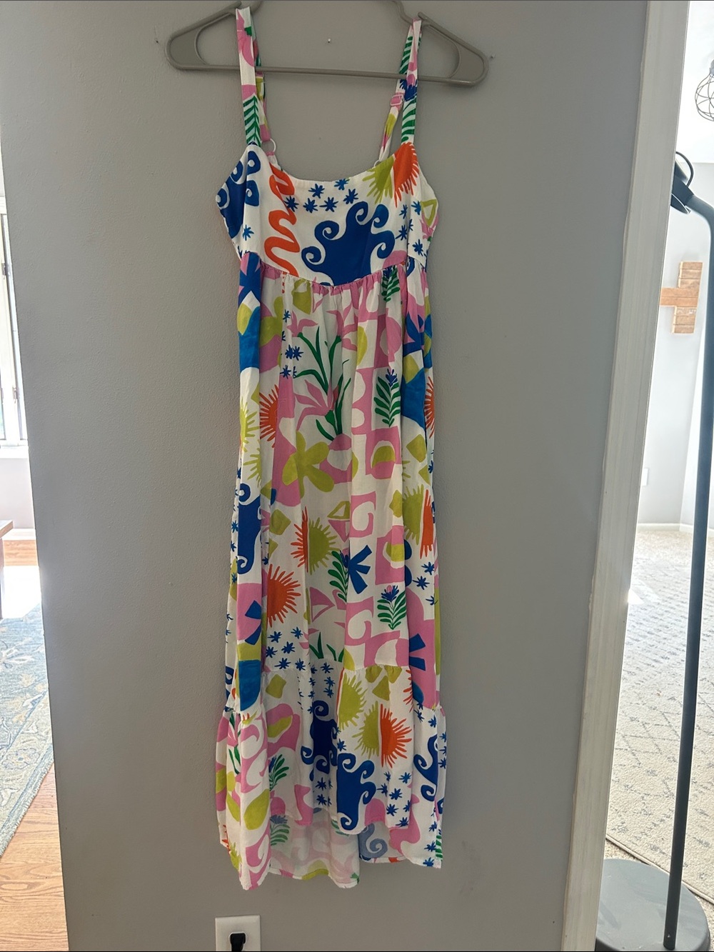 Paper Heart Colorful Tropical Print Maxi Dress